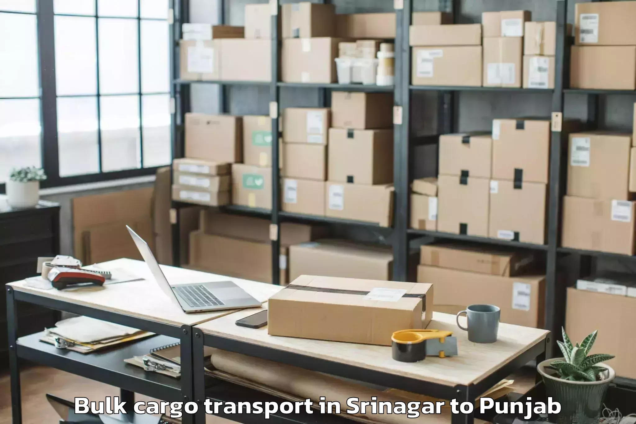 Hassle-Free Srinagar to Talwara Bulk Cargo Transport